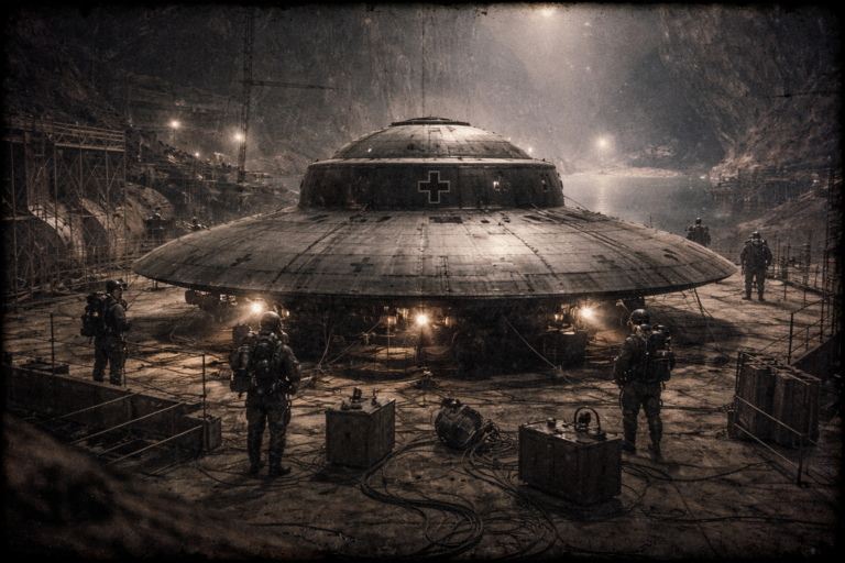 1940s moon hangar with Haunebu-II