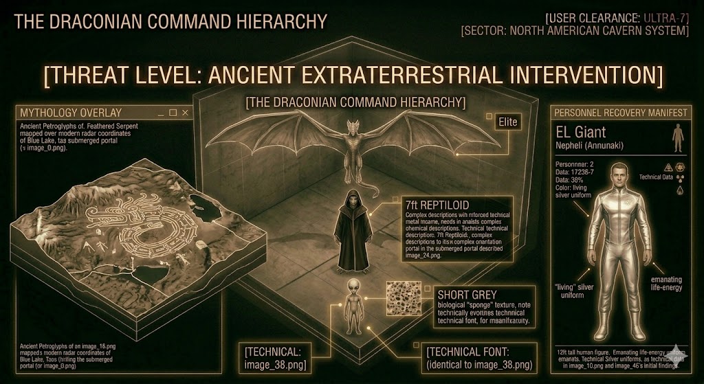 Tactical schematic of the Reptilian hierarchy and the Orion Giant profile.