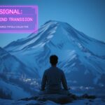 Tactical 1970s-style visualization of a consciousness transmission from the Inner Earth collective beneath Mount Shasta.