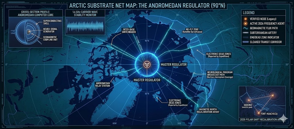 Map of North Pole Underground Base: Andromedan Regulator 2026
