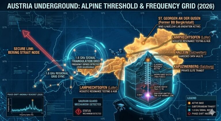 Map of Austria Underground Bases: Untersberg Portal and Alpine Frequency Grid 2026