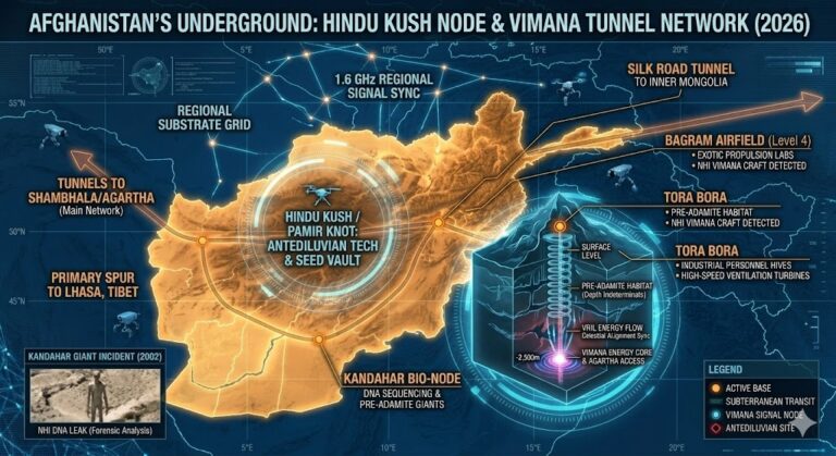 Map of Afghanistan Underground Bases: Vimana Tunnels, Bagram Level 4, and Kandahar Giant Bio-Node 2026