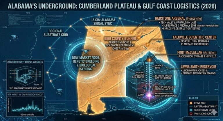 Map of Alabama Underground Bases: New Market Genetic Labs, Bibb County Bunker Raid, and Redstone Arsenal Secrets 2026