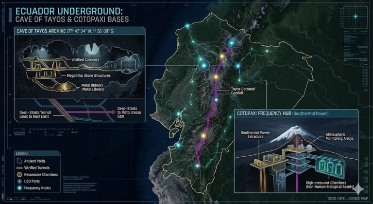 2026 Intelligence Map of Ecuador Underground Bases: Cave of Tayos and Cotopaxi Sectors