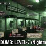 Grainy green night-vision VHS still showing genetic vats lined up in the Dulce Base Level 7 "Nightmare Hall".